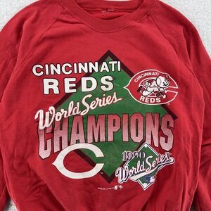 Vintage Cincinnati Reds Sweater BOXY XS MLB Baseball 1990 World Series 90s